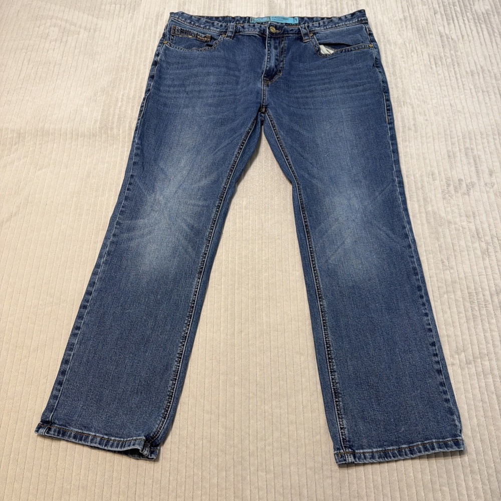Rock And Roll Denim Revolver Straight Jeans Mens 38X29 Slim Straight Leg